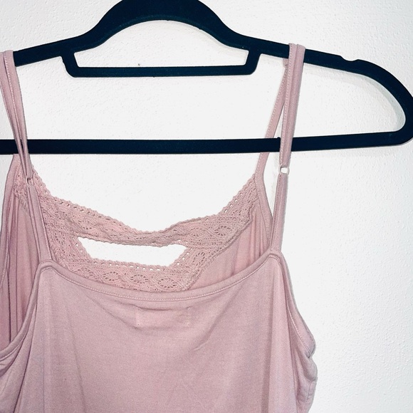 Maurices 24/7 Blush Pink Lace Strappy Front Tank Top Small Women’s - Picture 6 of 11
